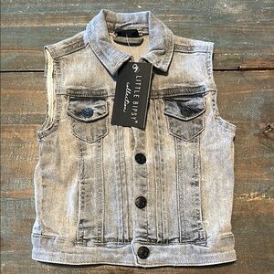 Little Bipsy Gray Denim Vest